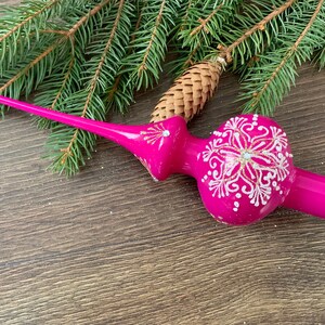 Christmas glass tree topper 27cm ( 10.8 inch), vintage tree topper Christmas tree ornaments ornament, Christmas tree topper top, Christmas