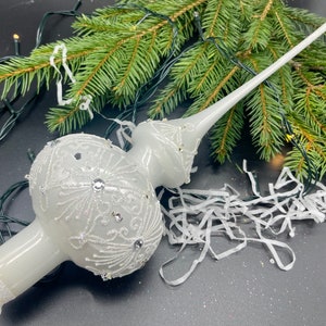 Unique Handmade Pink Glass Christmas Tree Topper - Festive Holiday Decor, Handcrafted winter Decoration, Xmas 2025, Holiday decor,Xmas spire