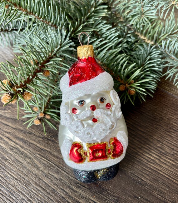 Père Noël français verre soufflé décoration pour sapin
