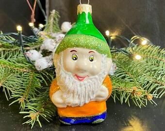 Gnome Christmas glass ornaments, Blown Glass Christmas,Handmade Christmas glass ornaments, Gift ideas,Christmas Gift