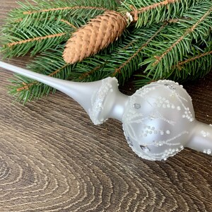 Christmas glass tree topper 10 inch, vintage tree topper Christmas tree ornaments ornament,Christmas tree spire,Xmas 2025, Holiday decor