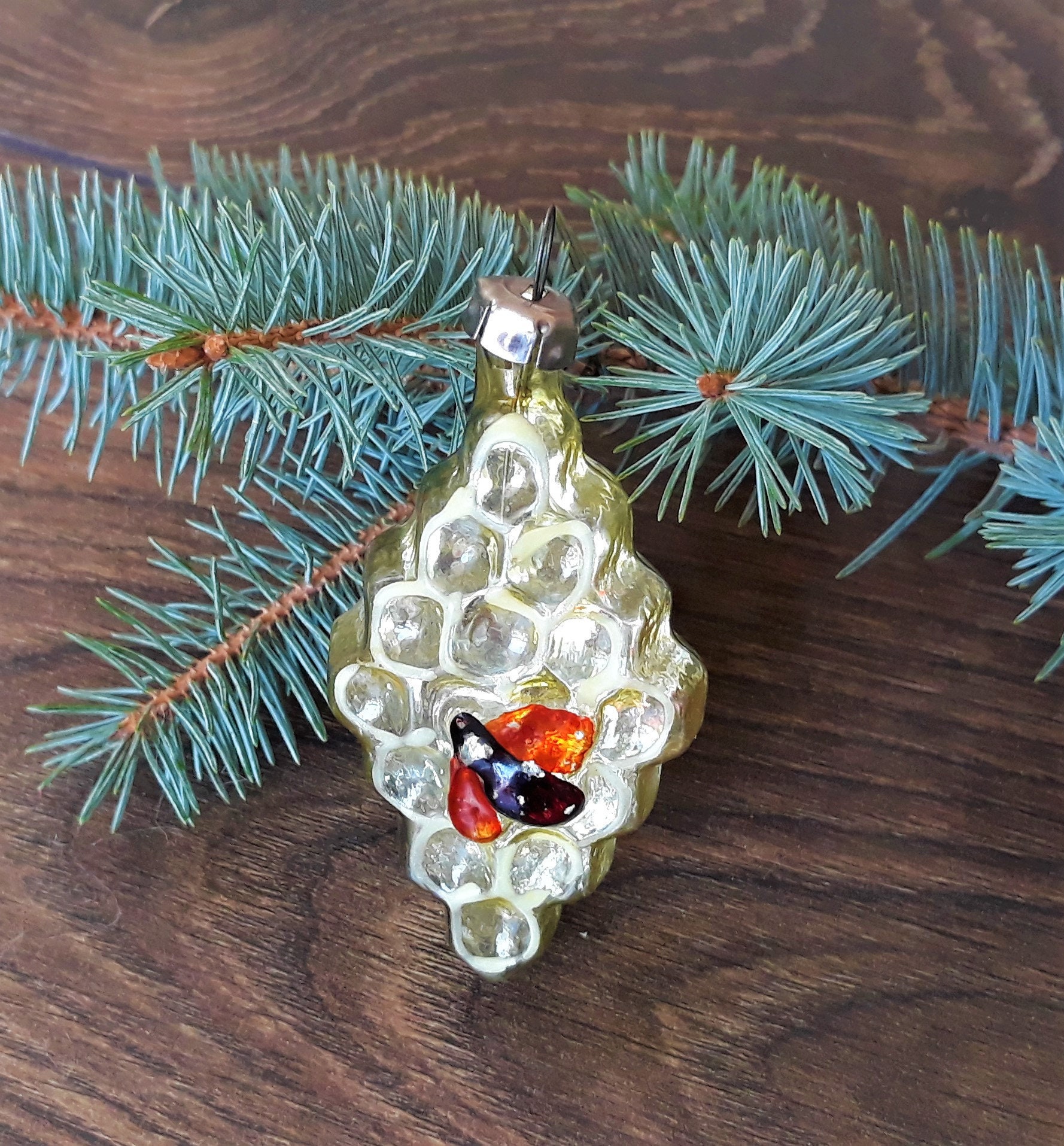 Honey and Bee Antique Glass Christmas Ornaments 1960s Etsy