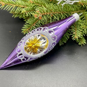 Purple Christmas ornament blown glass ornaments holiday christmas decor new home  decorations mercury glass  glitter ornament