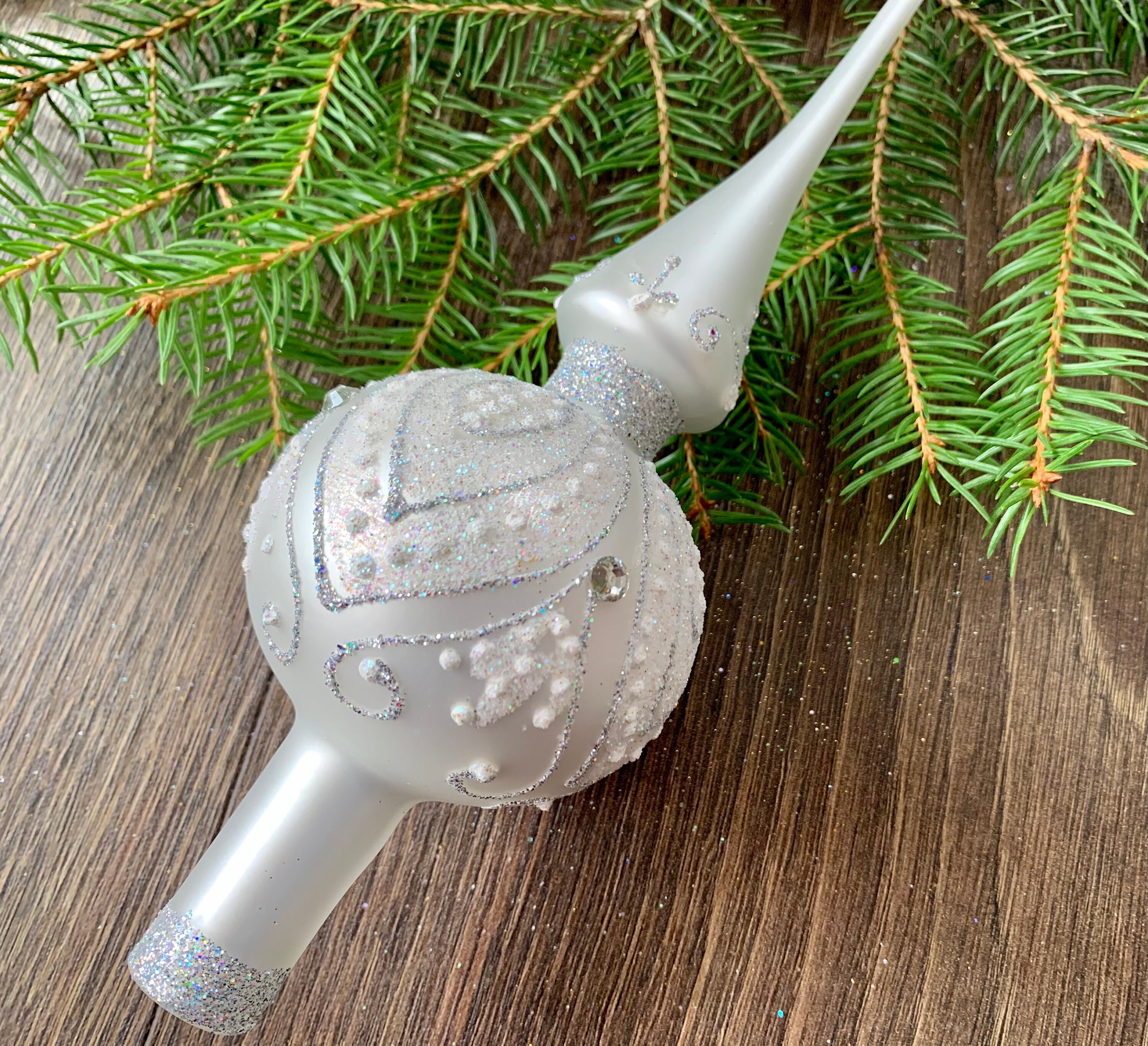 Christmas Glass Tree Topper 27cm 10.8 Inch Vintage Tree Etsy UK