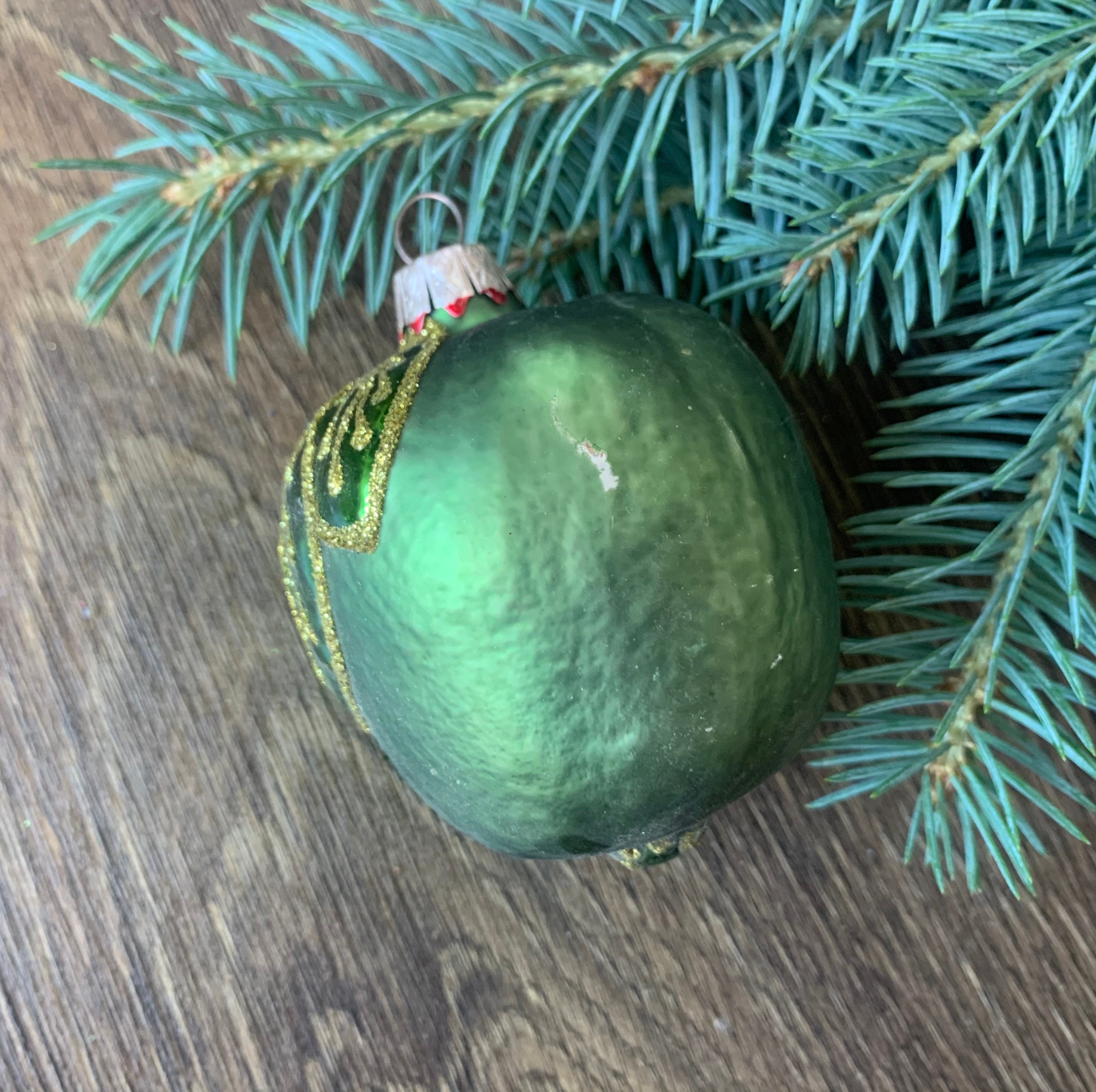 Apple Christmas glass ornament vintage christmas ornaments Etsy