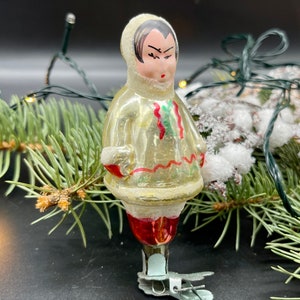 Enfeites de vidro para meninas, Natal vintage, Natal retrô, Natal dos anos 1950, Decoração de inverno, Ideias para presentes, Decoração de feriado, Enfeites artesanais