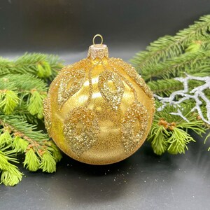 Gold Christmas ornament blown glass ornaments holiday christmas decor new home  Xmas 2025, Winter decor, Xmas gift, Holiday decor