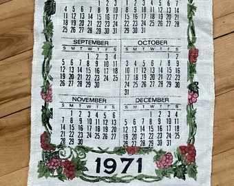 1971 Calendar | Etsy