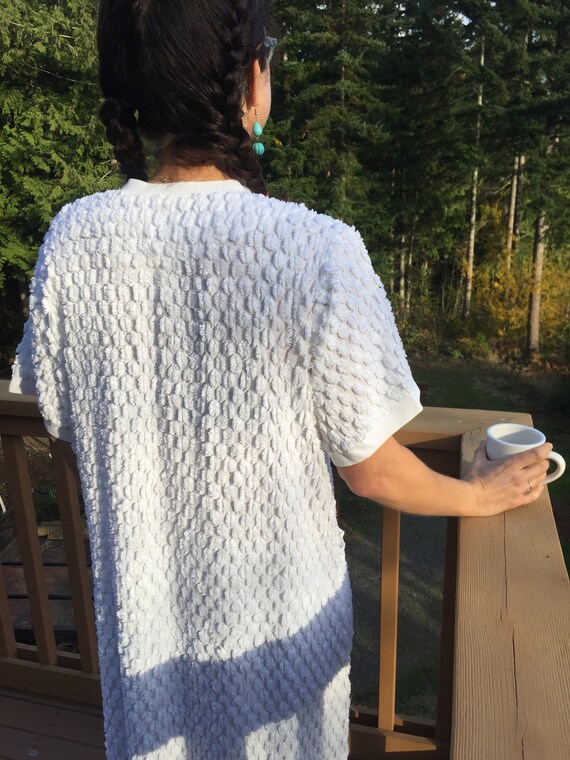 Vintage Chenille ROBE / Cover-up Vintage Stan Herman White - Etsy