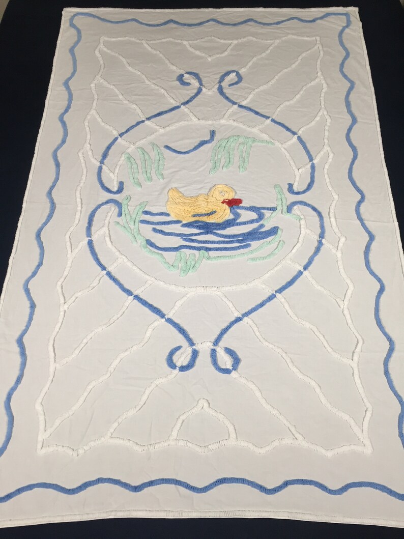 Vintage Chenille BABY Blanket / Crib Bedspread With Etsy