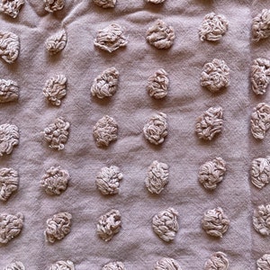 Morgan Jones 1/2&quot; COCOA POPS Vintage Chenille Bedspread Fabric - 18&quot; X 25&quot;