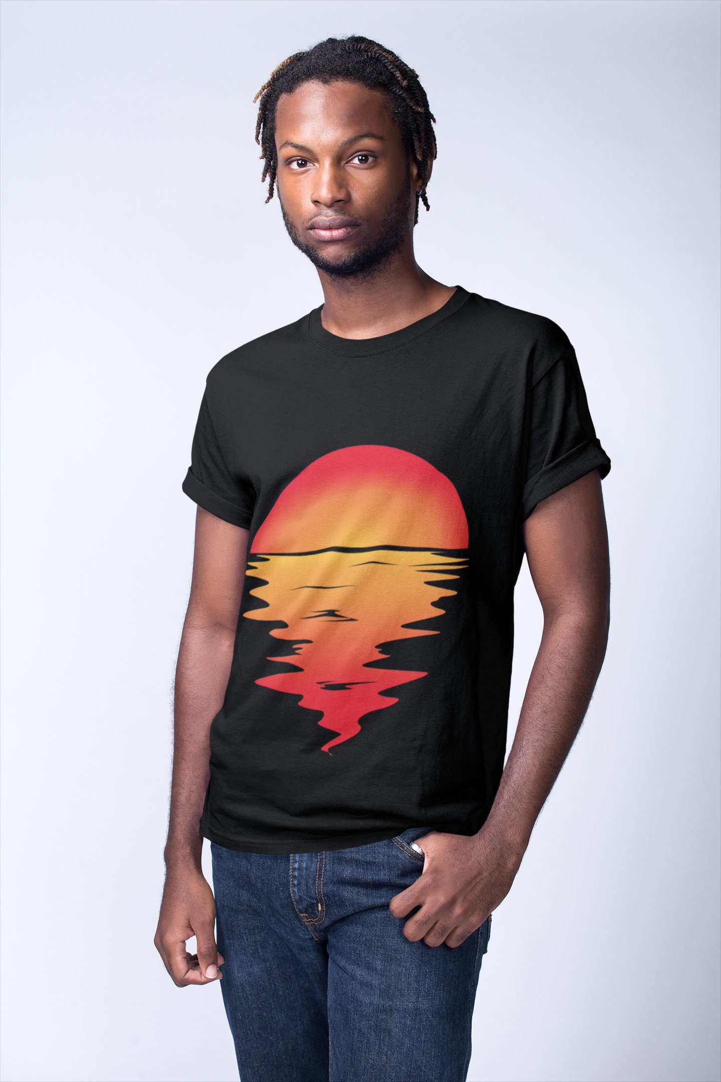 Mens Sunset T-Shirt | Etsy