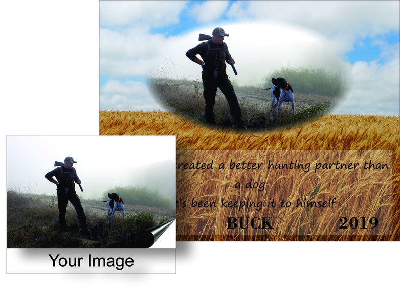 Personalized Hunting Dog Memorial Boxed Canvas Print. Hunting Etsy