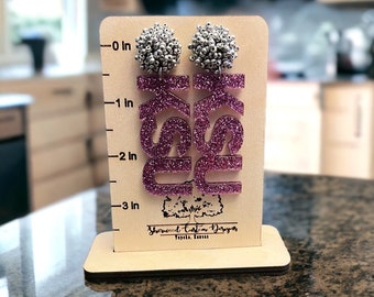 Kansas State - KSU - K-State - EMAW - Wildcats - Game Day Earrings - Beaded Topper