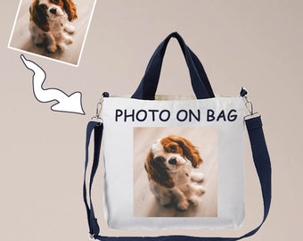 Personalized Crossbody with Your Favorite Photo, Custom Photo Canvas Messenger Bag, Custom Image Tote Bag, Handbag - A Gift to Remember