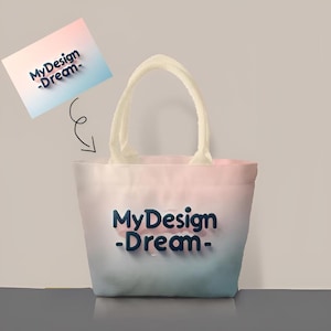 Custom Handbag - Personalized Mini Wrist Bag - Tote Bag Handbag - Satchel Purse and Bridesmaid Gifts for Women Custom Pattern Tote Bag
