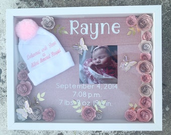shadow box for baby keepsakes