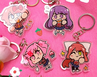 DDLC doki literature club acrylic keychain
