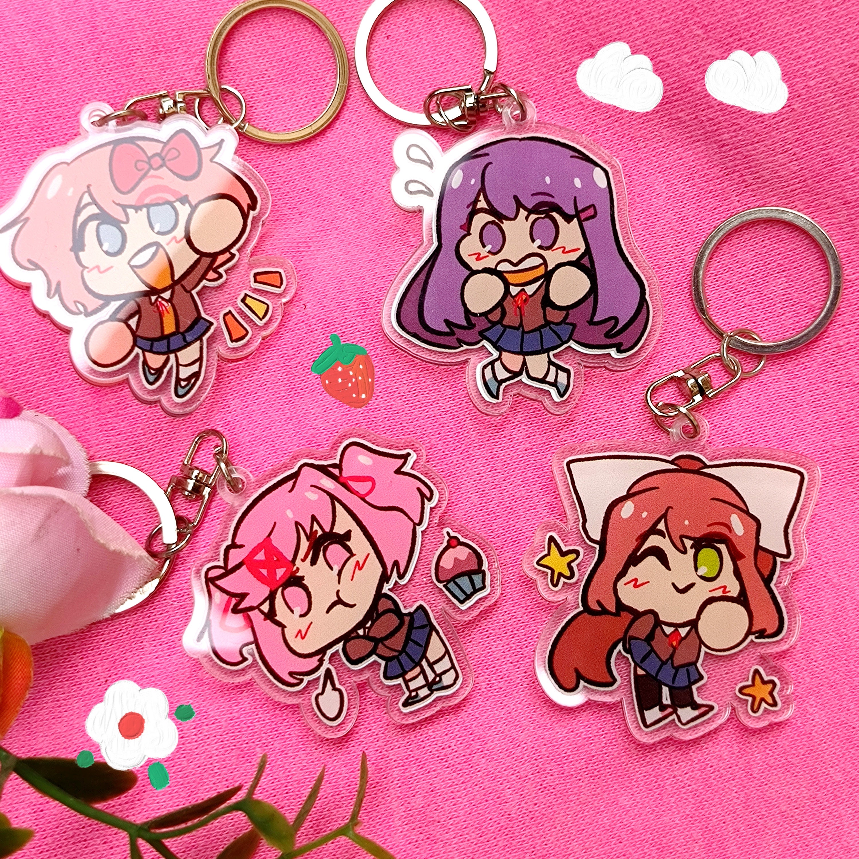 ドキドキ文芸部 キーチェーンセット ドキドキ文芸クラブ チャーム DDLC キーチェーン モニカ