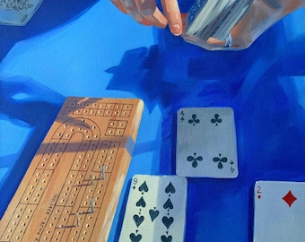 Game Night Art Print - 'Cribbage' - by Julia Mistele - Signed