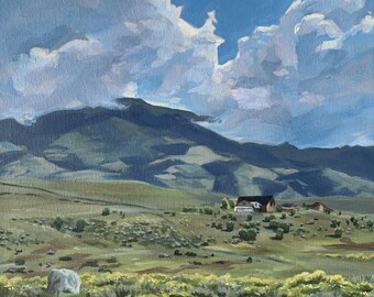 Landscape Art Print - 'Blue Above' - by Julia Mistele - Signed