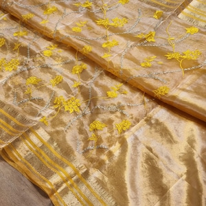 Ranish metallic tissue saree Indian saree