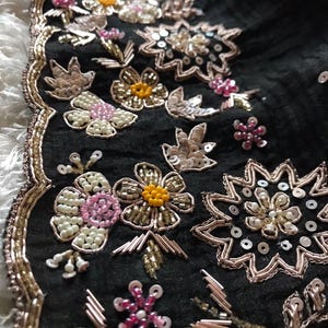 Black luxury Partywear saree/Zari tissue saree/wedding saree blouse
