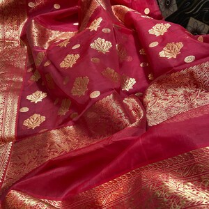 Red Chanderi saree,,,,,bridal saree,,,,,beautiful sari