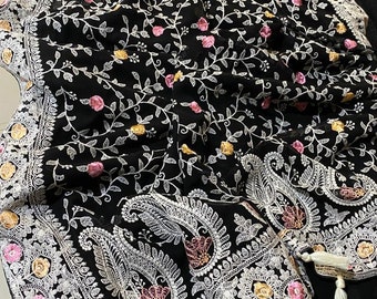 Chikankari saree,,,,,embroidered saree,,,,,sari