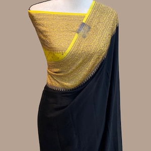 Black beauty gorgette saree,,,,traditional saree