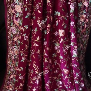 Velecia embroidery saree,,,,,parsi inspired saree,,,, kashmiri sari