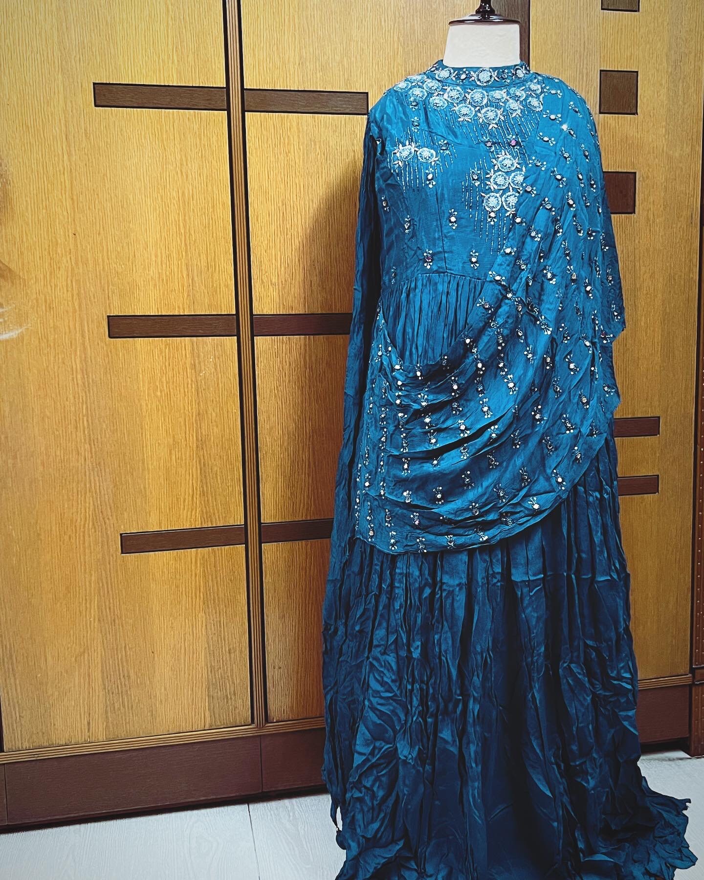 indo western sequin dress Sequins embroidered indowestern gown women dress