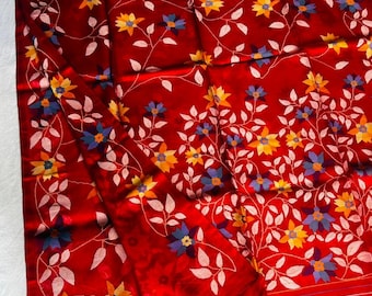 Floral muslin jamdani saree Indian Jamdani sari