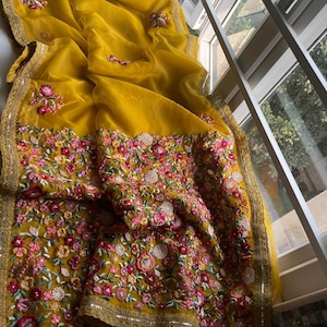 Mirzah organza saree,,,,,embroidery saree,,,,beautiful saree