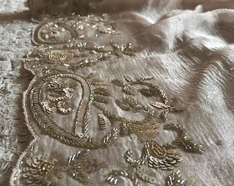 paisley inspired tissue saree/crushed tissue sarees/partywear sari