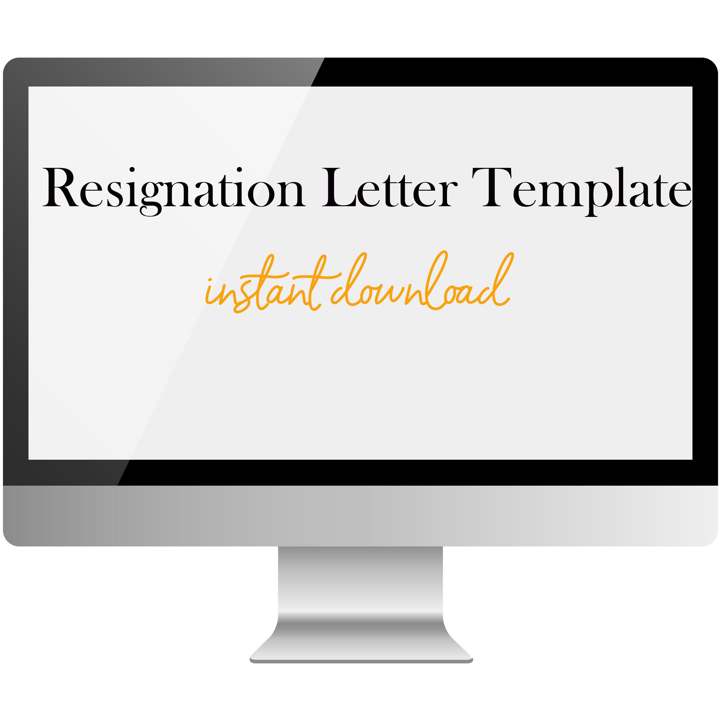 Resignation Letter Template Resignation Email To Employer Etsy Resignation Letter Template Resignation Email To Employer Etsy