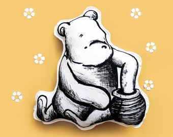 Winnie the Pooh Cotton Cushion | Nursery Decor | Cottagecore Throw Pillow | Hundred Acre Wood