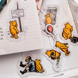 Lot d'autocollants vintage Winnie l'ourson