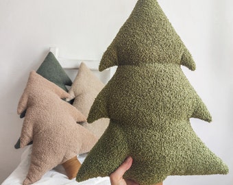 Tree cushion, tree pillow, conifer cushion, christmas tree cushion