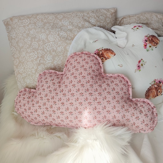 Muslin Cloud Cushion Cloud Throw Pillow Pink Cloud Cushion Cloud shaped Pillow Etsy
