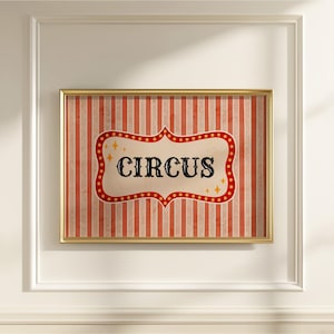 Circus Sign Art Print: Whimsical Nursery Decor