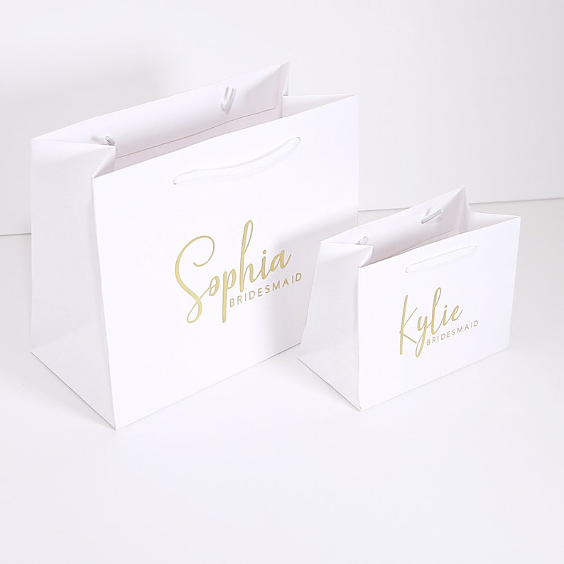 Personalised Gift Bag White gift bag Wedding gift bag Etsy
