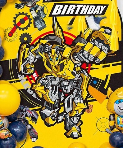 Set Palloncini Transformers Per Feste – 34 Pezzi Con Striscione, Foil E Latex, Decorazione Fai Da Te Per Compleanni A Tema