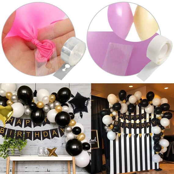 Happy Birthday Decorations Kit With Black Gold Happy Birthday Banner, Triangle Flag Bunting Banner And Confetti Latex Balloons For Men Women Girls And Boys Party Decoration Birthday Party Supplies