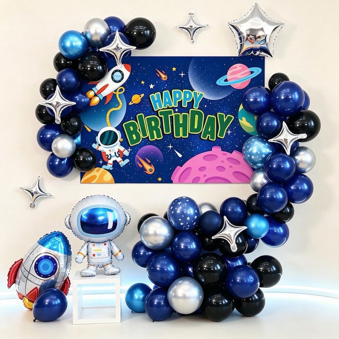 Décoration D'Anniversaire Astronaute, Géant Ballons Vaisseau Spatial Décoration D'Anniversaire Astronaute, Géant Ballons Vaisseau Spatial