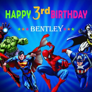 Avengers Birthday Backdrop, Avengers  theme backdrop, Avengers Birthday Party Set, Kids Party, Avengers Decora, Digital File