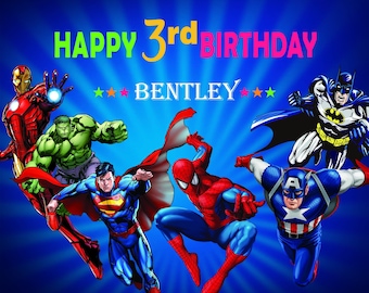 Avengers Geburtstag Kulisse, Avengers Thema Kulisse, Avengers Geburtstagsparty Set, Kinderparty, Avengers Decora, Digitale Datei