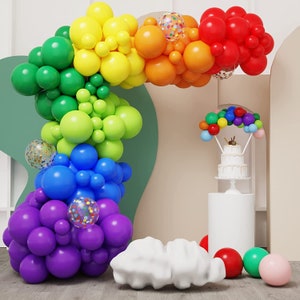 Rainbow Balloons Kit Rainbow Arch Kit Colorful Party - Etsy