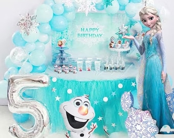 Disney Frozen Birthday Party Balloon Kit / Set, Disney Frozen tema fiesta decoración, Frozen Garland, Anna & Elsa Girl's party Supplies