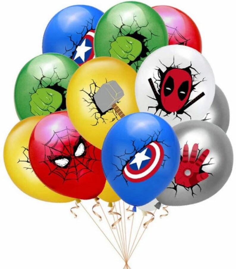 Superhero Avenger Party Supplies Avengers Party Balloon Etsy